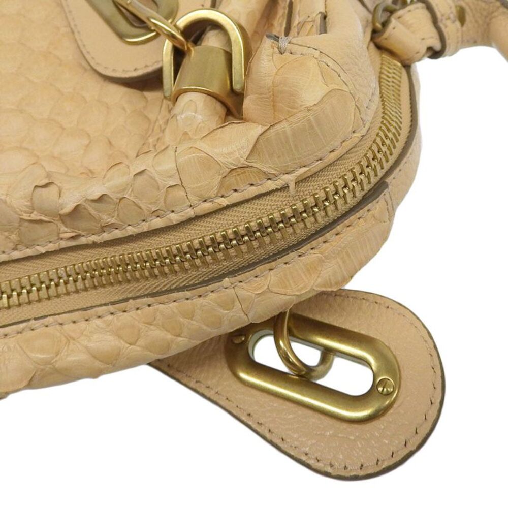 Chloe Python Leather Paraty Handbag - image 7